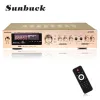 Amplificatore Sunbuck 2000w 220V 110V Bluetooth 5.0 Audio Power Amplificatore Home Theater Audio amplificador con supporto remoto FM USB