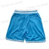 Shorts maschile Shorts Basketball Carolina Four Pocket Cruscing ricami di alta qualità Shorts Outdoor Shorts Pantaloni da spiaggia Blu Navy Nuovo 2023 T240408