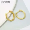 Boucles d'oreilles Stud Hoyon Ins Style 2024 Fishion Round pour les femmes 925 Jewelry Single Diamond Boucle d'oreille Simple Lady Korean Party