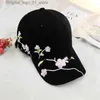 Ball Caps Women Flower Hafted Baseball Hat Fashion Plum Spring Summer Outdoor Długość bawełniana bawełniana bawełniana sport