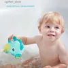 Baby Bath Toys Bath Toys Bathtub Seahorse Toy med bytebara vattenuttagslägen Tub Spray Sprinkler Pool Bathtime Game for Toddlers-Drop Ship L48