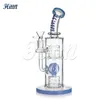 Hittn Glass Bong Pipe d'eau épais en verre épais soufflé à la main 420 Bong d'eau pour fumer 10,3 pouces avec bol de 14 mm Blue Milk Blue Lake Green 2024 Nouveau