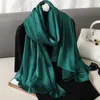 Sciarpe Shawls Europe and America Fashion Bandannas Solid Sunlen Suncreen 90x180cm Kerchief Four Seasons Silk di lusso