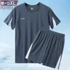 Nieuw sportpak Mens Summer Sportswear korte mouwen T-shirt Fitness Running Quick Drying Ball UDQZ