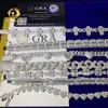 Groothandel Prijs Nieuw ontwerp Fijne sieraden Zilver 925 Iced Diamond VVS Moissanite Hip Hop Jewelry Custom Cuban Link Chain CubanLocket kettingen