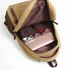 Sırt çantası Khaki Erkekler için 2024 Açık Seyahat Paketi Tuval Teen Sport Binicilik Sırtlama Çantaları Dağ Çantaları Erkek Ordu Yeşil
