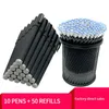 60 / 12pcs Gel Pen Set Neutral Smooth Writing FastDry 0,5 mm bleu noir Rempacable Rod Rod Spapetery Ballpoint