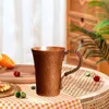 Tasses en cuivre Masse 300 ml avec poignée Moscou Mules Cup Tawered Coffee Tra traditionnel pour la cuisine Home Shop Enware Bar