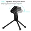 Микрофоны RiseCondenser Microphone Professional Recording Microphone с стендом штатива для вещания, чата, видео конференции, YouTube