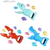Brinquedos de banho de bebê colorido colorido de brinquedo apanhador de garra de banho de bebê peixe infantil jogando água chuveiro de chuveiro conjunto de brinquedos de sopa l48
