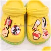 Gioielli MOQ 20pcs Pvc Cartoon Woman Don't Touch Garden Slipper Shoi di scarpa Accessori adorabili per Bracciale Bottons Clog Girls G Dhlic