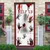 Zasłony prysznicowe Halloweenowe okno Horror krwawy dłoni łazienka do wystroju 30x60 cala