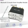 Amplifikatör Bluetooth 5.0 Kablosuz Stereo Sesli Güç Amplifikatör Kartı TPA3116 50WX2 ARAÇ AMP AMPLIFICADOR HOME Tiyatrosu 502D