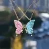 New Shiny Pendant Butterfly Necklaces Ladies Fashion Jewelry Chokers Gifts