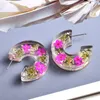 Dangle Ohrringe Design hochwertig transparent klare Acrylblumenmode einfache Schmuckzubehör für Frauen