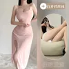 Casual Dresses Style Long Dress Sexig mild Sheer Charm Side Split Bold Advanced Sense Backless Fashion Summer Women Elegant Romantic 766t