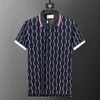 Klasyczna męska koszula polo Summer Casual Polo Fashion Hafted Printed Polo Shirt Wysokiej jakości krótkie rękawowe koszulka 90114