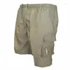 Short masculin Été hommes Fahison Military Cargo Work Style Pocket élastique pantalon élastique élastique