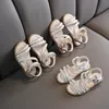 Girls Sandals Children Summer Ladies Pearl Princess Shoes Toddler Youth Performance Shoes Pink Golden EUR 21-36 17nC#