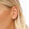 Rings CANNER Test Passed D Color Moissanite Rhodium Gold Plated Real s925 Silver Hoop Earrings Fine Jewelry Girlfriend Gifts Oorbellen