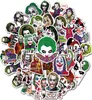 50pcsset filme misto The Joker Cartoon Stickers Car Motorcycle Travel Baluggage Phone Guitar Laptop PVC PVC Brinquedo à prova d'água Stick7363294