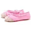 Scarpe da ballo ragazze ballet tela pantofole da ballo piatto per donne adulti bambini bambini classici flas sola morbida pelle