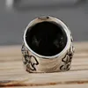 Size 7-14 Polishing Kapala Skull Ring Men Boys 14K Gold Motor Biker Ring Domineering Male Gothic Skull Rings