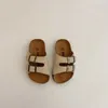 Slipper babyschoenen zachte slipper 2023 Zomer nieuwe Koreaanse versie jongens en meisjes buiten Fashion Beach Sandals All-match unisex Flat Heel 2448