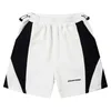 Heren shorts 2024 zomer losse wide been kleurblok patchwork zwart witte streetwear hiphop oversized
