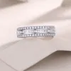 Cluster Rings Smyoue 18K White Gold Plated All Moissanite For Women Wedding Engagement Full Eternity Bands Sterling Silver 925 SMYELLY