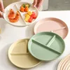 Ensemble de vaisselle des plateaux pour enfants mangeant trois plate-forme de service en céramique Papier d'assiettes pour dîner en céramique