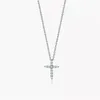 Colar de amuleto de designer Amuleta Lucky Cross Pinging in Platinum With Diamonds Mini Colares for Womens Jewelry Dia dos Namorados Presente Mulheres