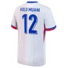 2024 francuskie domy wyjazdowe koszulki mbappe koszulki piłkarskie 24-25 Dembele coman saliba kante maillot de foot equipe maillots griezmann Kit Men Men Player Football Shirt