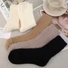 Cashmere womens inverno calzini per calore e ragazza piena di colori solidi calze per interno pavimento in casa sox caldaccio autunno 12pairs 240408