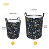 Laundry Bags Cute Bumblebees Flower Basket Foldable Honey Bee Clothes Hamper For Baby Kids Toys Storage Bin
