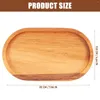 Plates Oval Tray Small Wooden Fruit Serving Kids Desktop Simple Shape Key Plate Love Tableware