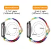 Braided 2PC Stretchy Solo Loop Compatible Apple Watch Band 38mm 40mm 41mm 42mm 44mm 45mm 49mm, Nylon Elastic Straps Wristbands for Iwatch Series 9 8 7 6 SE 5 4