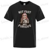 T-shirts masculins pas rapides pas furieux kawaii paresseux imprimer des hommes mous les t-shirts surdimensionnés respirants