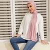 Etnik Giysiler Kadınlar İçin Hicab Eşarpları Premium Jersey Hijabs Müslüman Pamuk Khimar Para Mujer