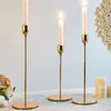 Bandlers 3 stuks Metalen Kandelaars Nordic Kandelaar Gouden Bruiloft Kaars Stand Bar Party Woonkamer Tafel Home Decoratie