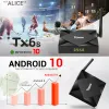 Box Tanix TX6S Android 10 Smart TV Box AllWinner H616 4GB 32GB 64GB Установите поддержку верхней коробки 4K Duble WiFi YouTube 2G 8G против Tanix TX6