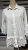 Casual Dresses Mid-Sleeve Shirt With Hollow Patchwork Design Beach Women Summer Out Lace Trim Semester V-ringskalan Solid mångsidig