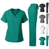 Gymkläderuniformer Kvinnor Scrubs Set Doctors Nurses Accessories Dental Clinic Beauty Salon Workwear Suit