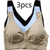 Bras 3 Pack Women Sports Bra Bra Wirefree Yoga Top High Intensity Push Up Up