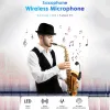 Microfoons UHF Wireless Instrument Microfoon condensor MIC met LED -scherm Stemversterkers voor hoorns trompetten klarinetten Saxofoons Stage