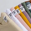 280 جرام قميص ذي سميكة عالية الحجم عالي الجودة مع اتجاه ألوان صلبة قصيرة الأكمام مخصصة غير رسمية أبيض 240325
