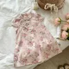 Girls Dresses Cheongsam Summer New Children's Chinese Style Little Girl Super Immortal Chinese Princess one-piece Dress 90-140 d3Uz#