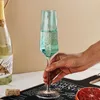 Nordic Retro Retro Vinho de vidro de vidro conjunto Crystal Goblet Champagne Glasses Home Wedding Bar bebendo 240408