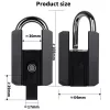 Controlla app bluetooth ttlock blocco impronta digitale smart pacchetto ip67 app -tipà impermeabile dell'app ricaricabile sblocco