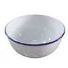 Bowls Enamel Salad Bowl Kitchen Utensil Candy Container Household Enamelware Wash Basin Snack Containers Vintage Fruit Dish Soup